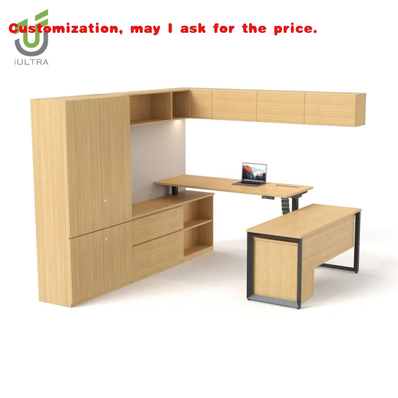 custom.IULTRA Royal Executive Desk Modern Baroque Style Durable Easy Assembly Luxury CEO Leafing Antique MDF MFC Wood Carvi