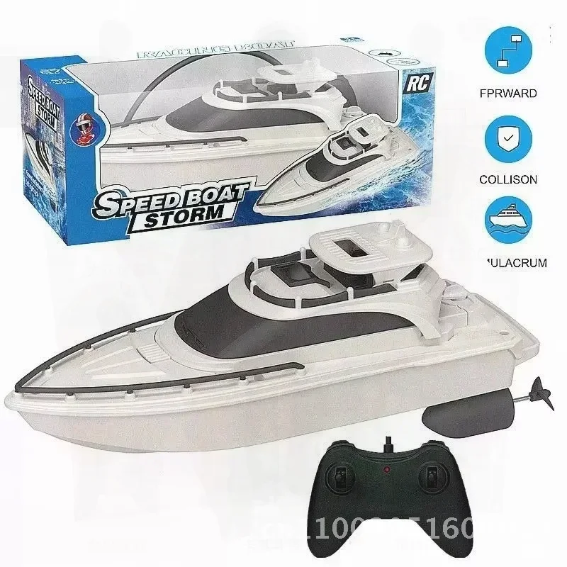 Les bateaux télécommandés peuvent être lancés pour simuler des bateaux rapides à grande vitesse, bateaux à vapeur électriques, jouets de parc aquatique pour enfants garçons, extérieur