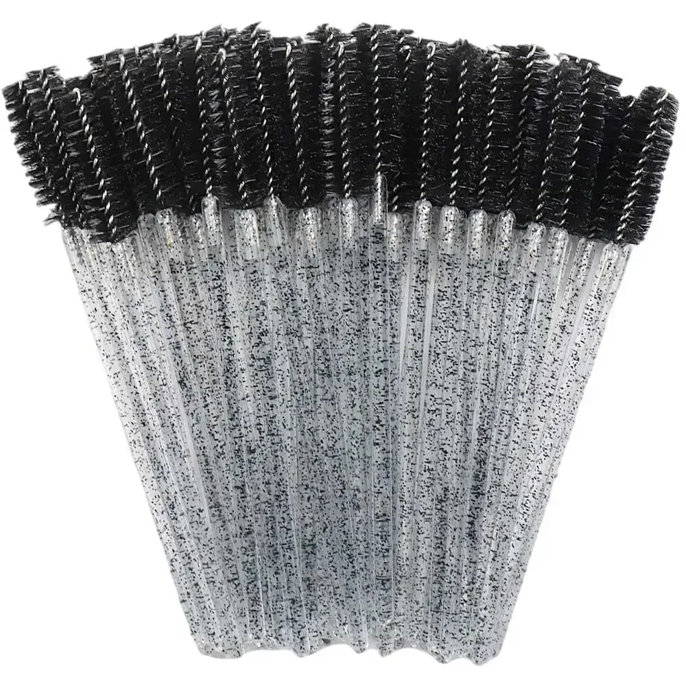 Wegwerp Kristallen Wimpers Borstel Kam 50 Stuks Wimpers Verlenging Mascara Wands Make-up Professionele Make-up Beauty Tool