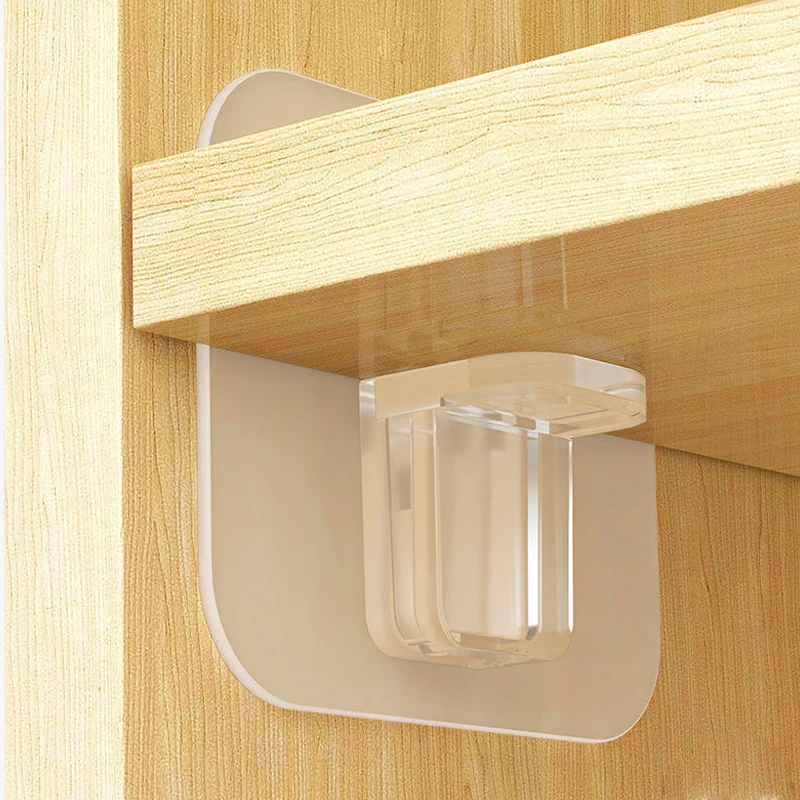 

Adhesive Support Shelf Bracket 16/28Pcs Non-Perforated Wardrobe Strong Partition Layer Fixed Paste Hook Home Kitchen Accessori