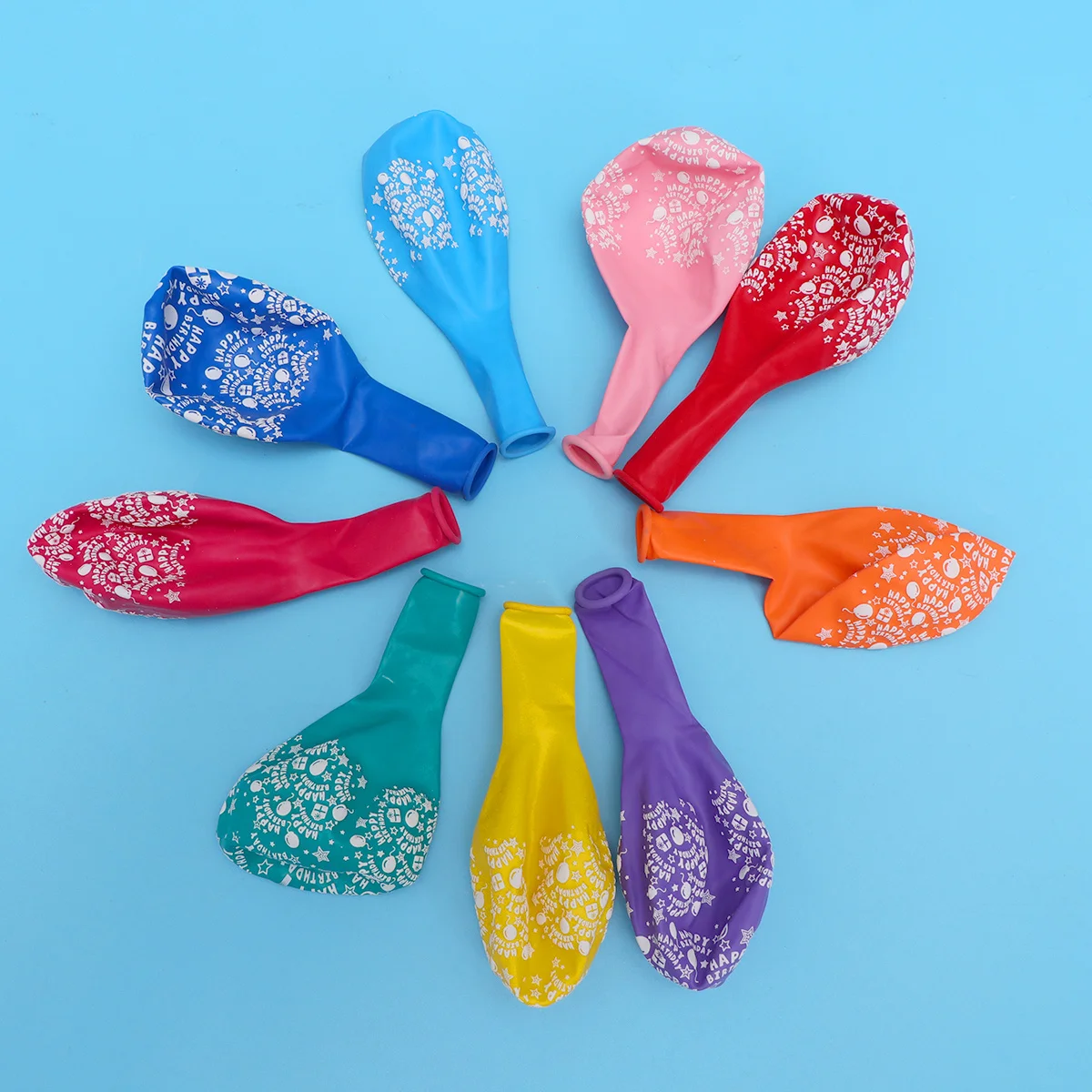 

50Pcs Birthday Balloon Personalized Party Supplies Printed Durable Latex Easy Inflate Wall Door Window Ceiling Decorations