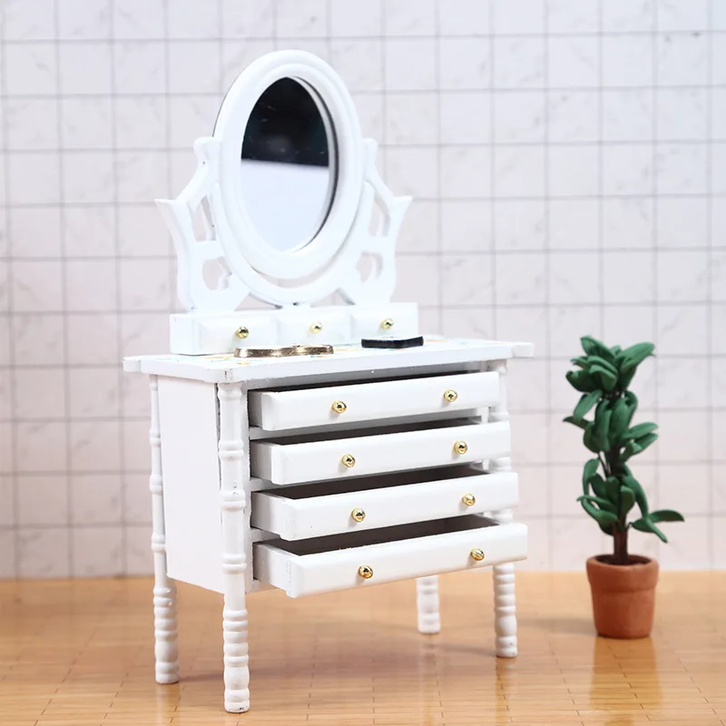 Mini meubles modèle 1:12, accessoires pour maison de poupée, décoration de scène de chambre à coucher, ornements de commode européenne, jouets de maison de jeu