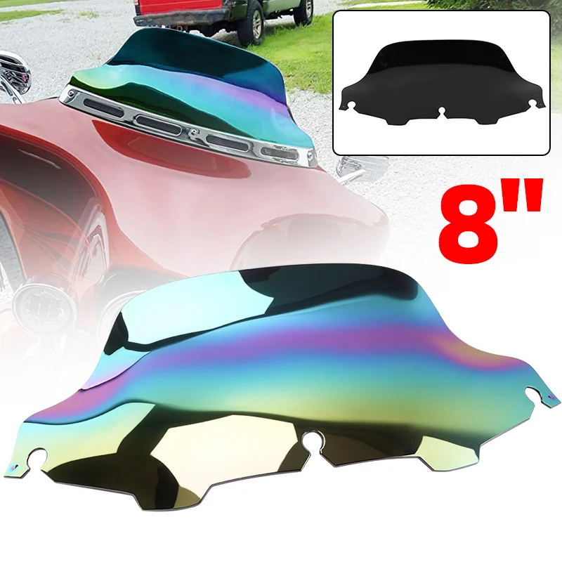 8 "Motorrad Windschutzscheibe Für Harley Touring Electra Street Glide Ultra Classic FLHX 1996-2013 Windschutzscheibe Windabweiser schild
