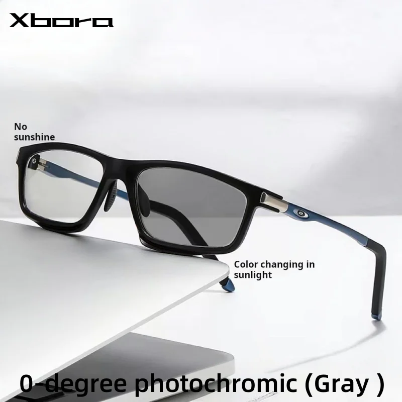 

New Sports Photochromic TR90 Anti-blue light Outdoor Sports Cycling Glasses Anti-fall 0° Photochromic Men Women Eyeglasses 81304