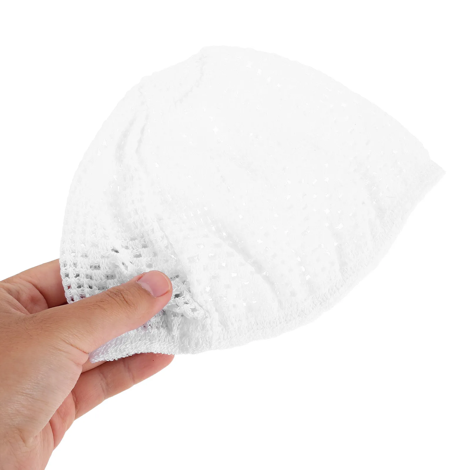 

Islamic Head Cap for Men Handknitted Cotton Brimless Prayer Hat for Mosque Eid Worship Lightweight Foldable Muslim