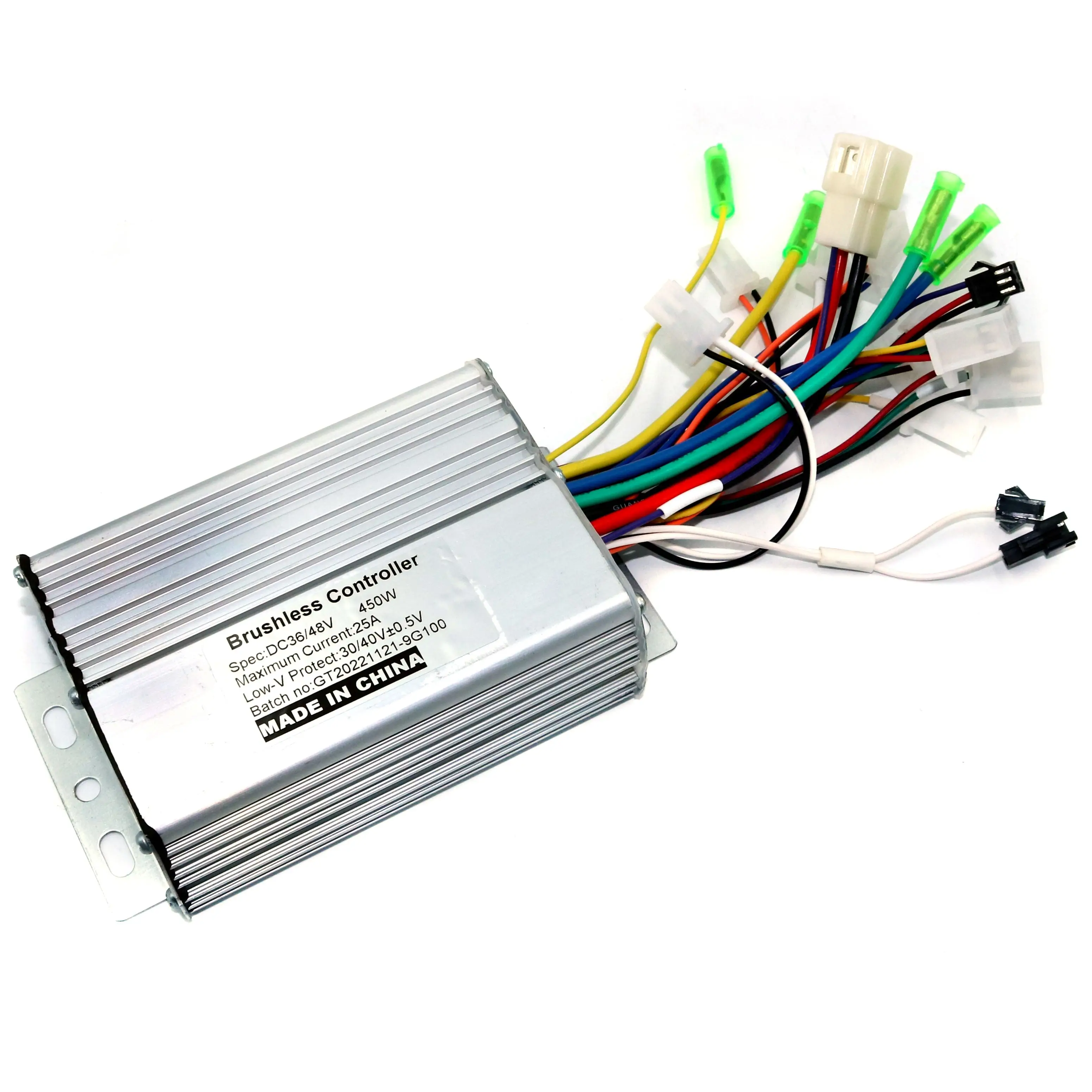 GREENTIME 36V/48V 450W/500W 25A 9 Mosfet BLDC Motor Controller E-bike Brushless Speed Driver