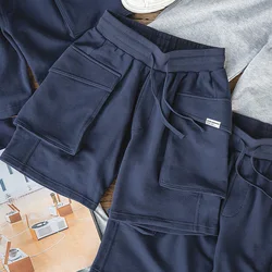 Maden Heren Japanse P44 Gebreide Shorts Grote Zakken Sport Amekaji Korte Broek Zomer Oom Fu Werkkleding Tactische Cargo Shorts