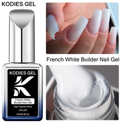 KODIES GEL French Manicure Gel Nail Polish Builder Nail Gel in A Bottle Strong Construction Gel Varnish for Extension Nails Art