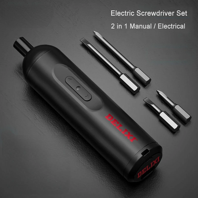 Xiaomi DELIXI Electric Screwdriver Cordless Rechargeable Screw Driver Set Multifunctional Electrical Household Repair Tools Set