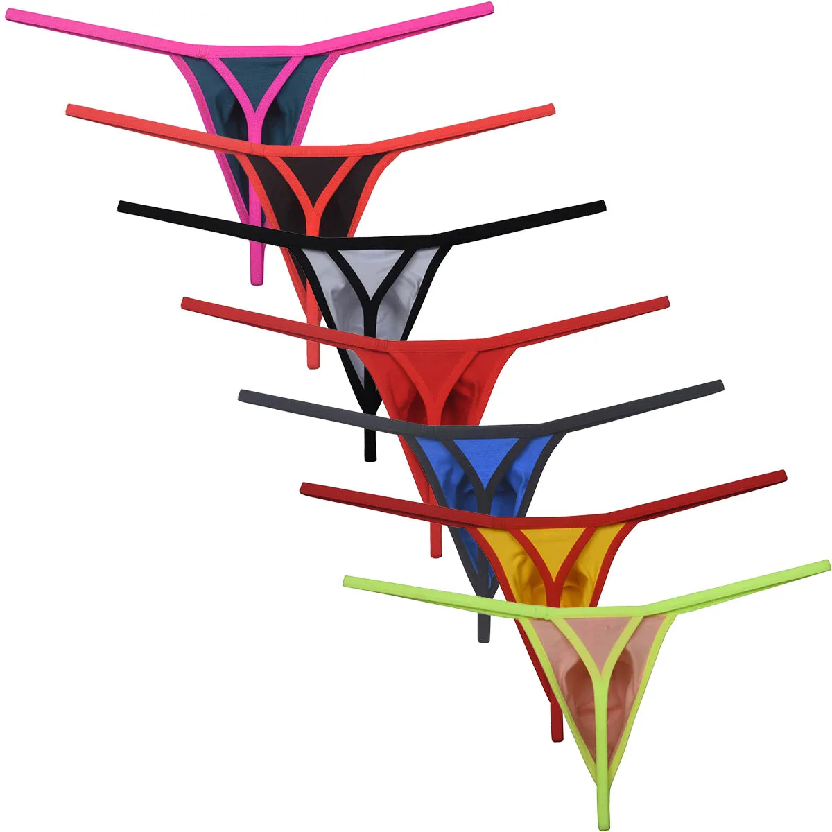 

G-string Men's Enhancing Pouch Underwear Cotton Micro Tangas Male Thong Breathable Elastic Mini Bikini for Man Sexy Beach Pool