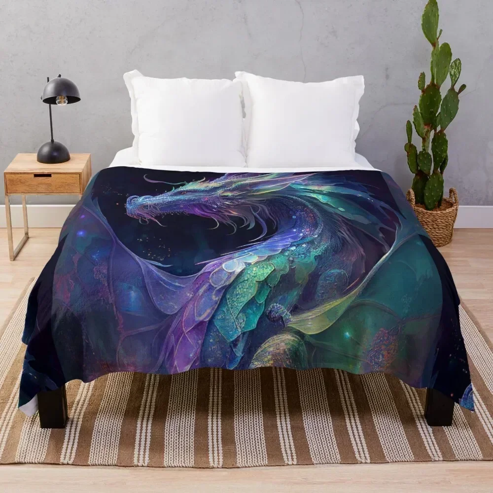 Celestial Dragon Throw Blanket