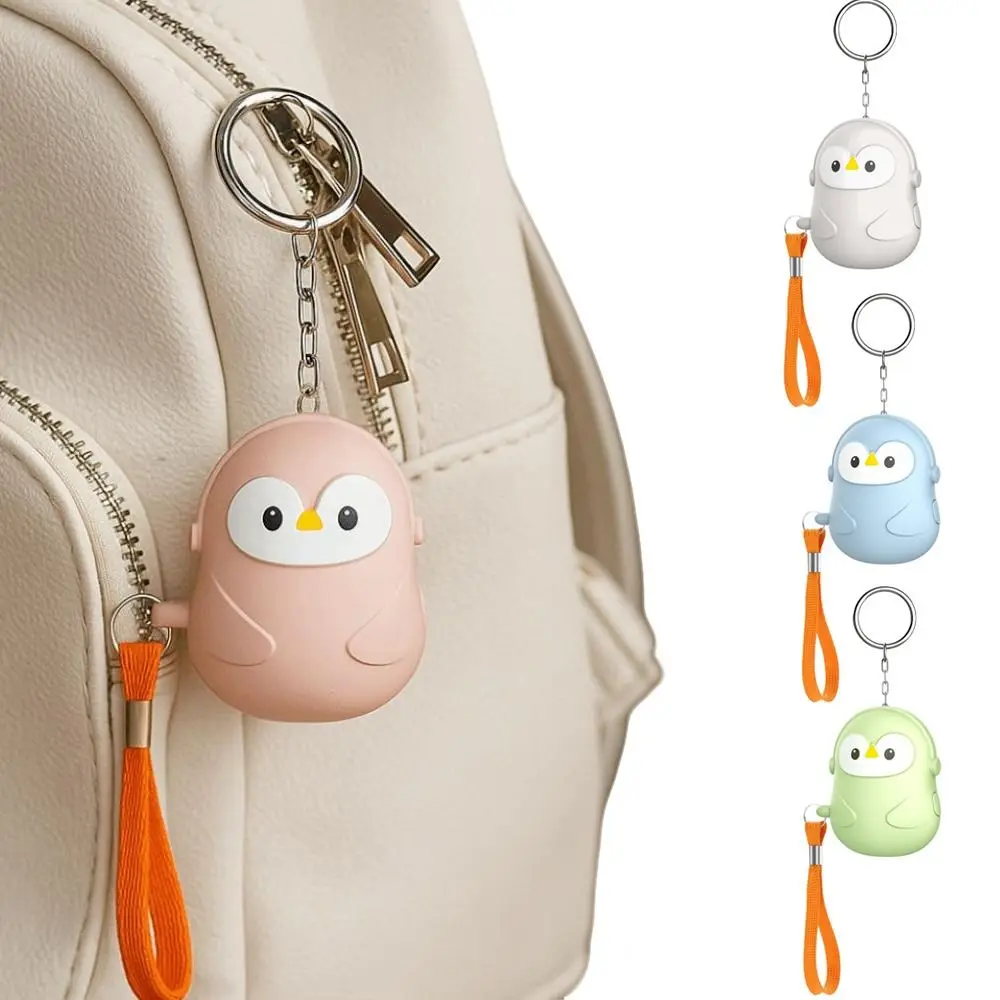 

New 130dB Personal Self Defense Alarm Penguin Shape with LED Light Safety Siren Portable Mini Keychain Alarm for Women Girls