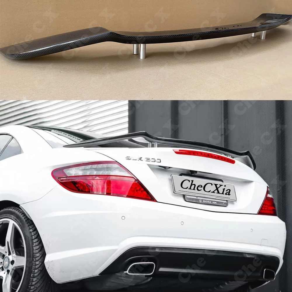 For Mercedes Benz SLK 200 250 280 300 350 100%Real Carbon Fiberhighquality Rear Spoiler Trunk Lid GT Style