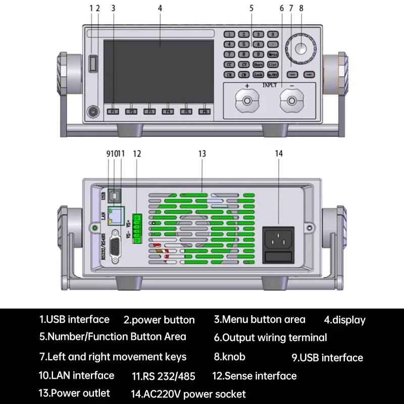 مصدر طاقة تيار مستمر عالي الجهد بقدرة 600 وات - وضع CV CC CP قابل للبرمجة، قابل للتعديل لأنظمة التدفئة/الطلاء الكهربائي للمختبر #4