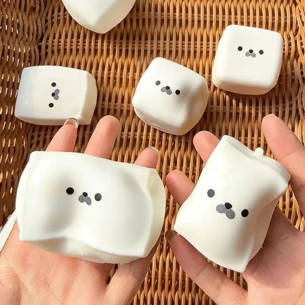 Slow Rebound Seal Squeeze Toy Ornament Comfortable Slow Rebound Fidget Toy Super Soft White Shapeable Squeeze Ball ASMR Sensory