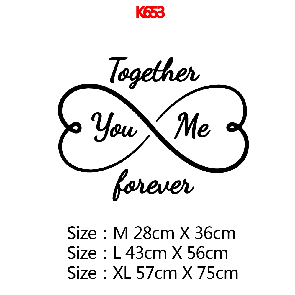 1PC Cute Love words Decorative Sticker Waterproof Home Decor For Bedroom Decor Vinyl Mural Decal