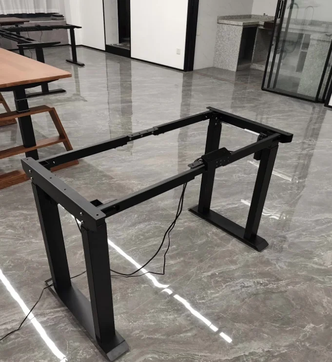 Four Column Electric Height Adjustable Desk Frame, Dual Motor Smart Lifting Stand for Office & Home Study