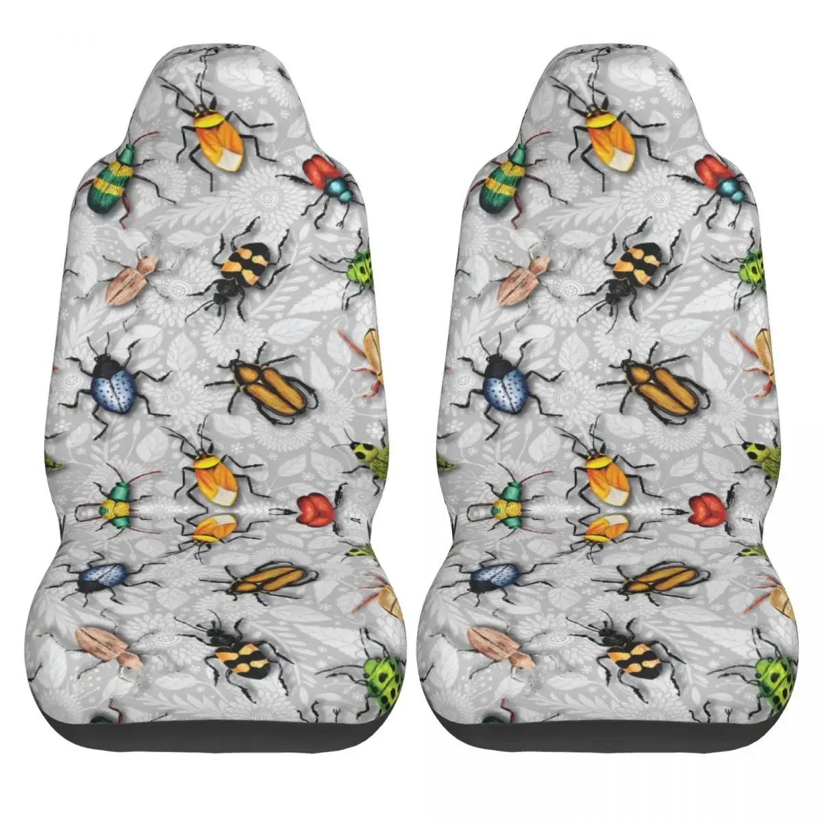 A Bunch Of Beetles - Colorful Insect Pattern Car Seat Cover Custom Printing Universal Front Protector Accessories Cushion Set