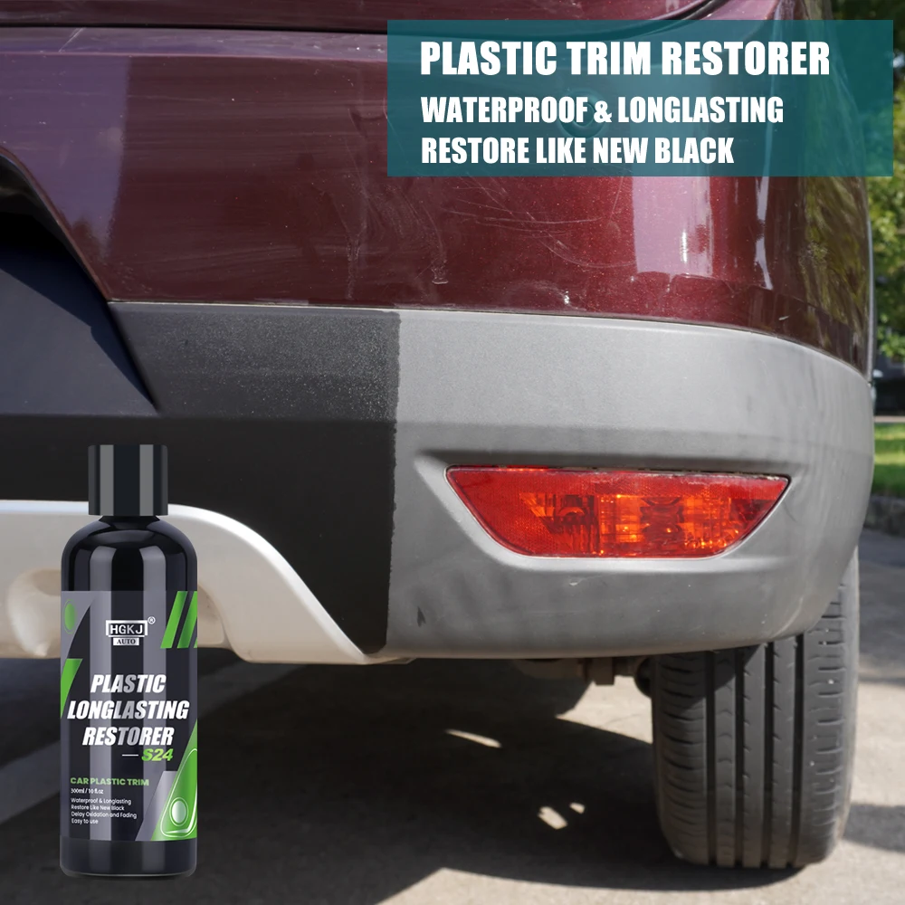 HGKJ S24 Plastic Longlasting Restorer Back To Black Gloss Car Cleaning Products Auto Polish And Repair Coating Renovator