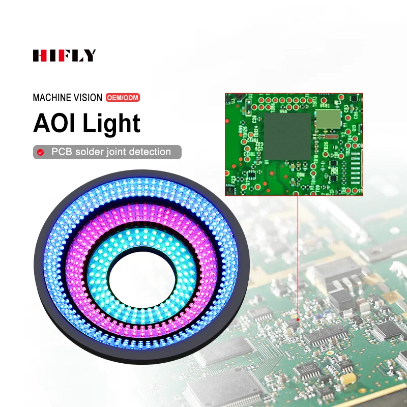 RGB LED Diffuse Illumination Machine Vision Lighting Source For Industrial Inspection AOI Dome Light
