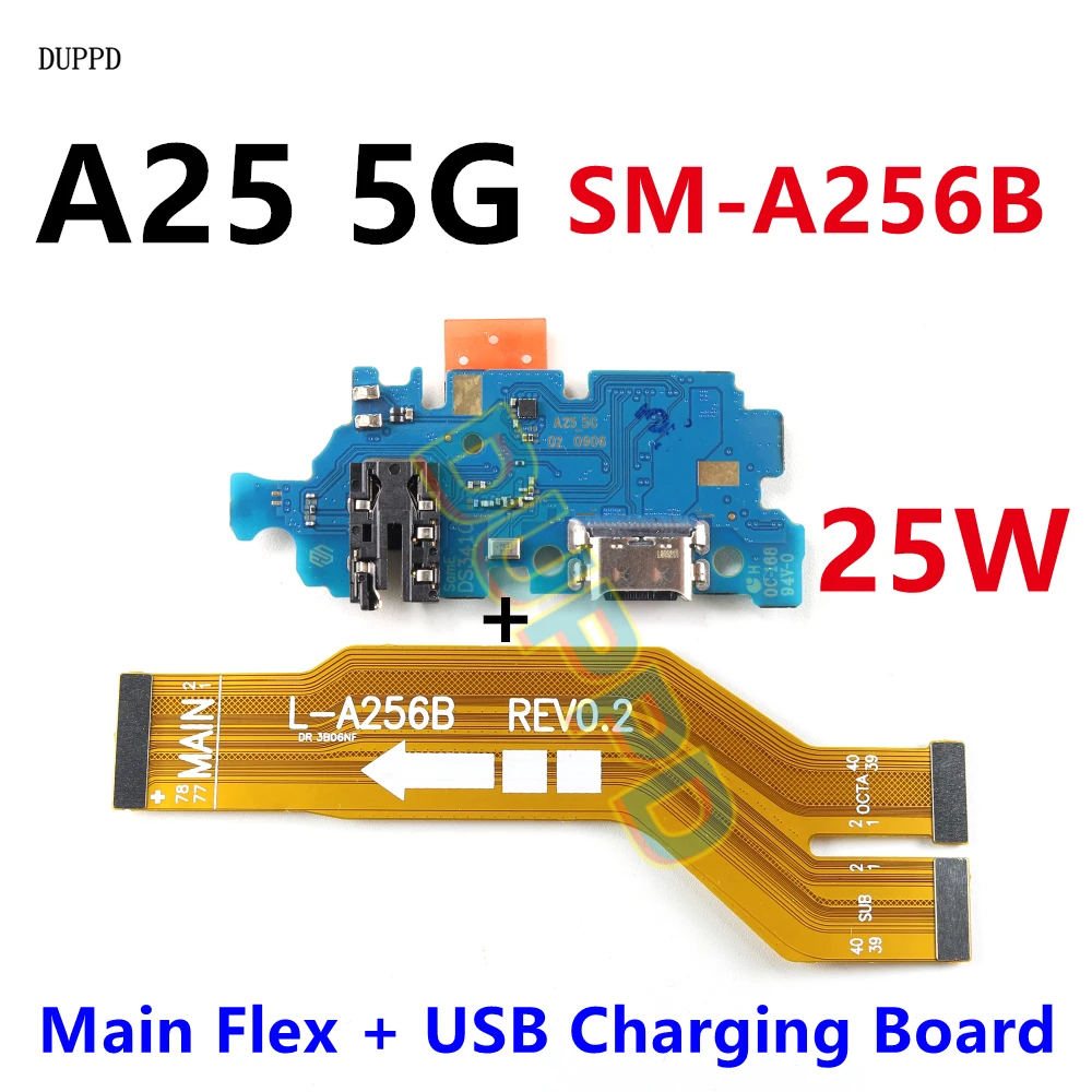 サムスンギャラクシーA25,5g,sm-a256b,A256用のフレックスケーブル付き