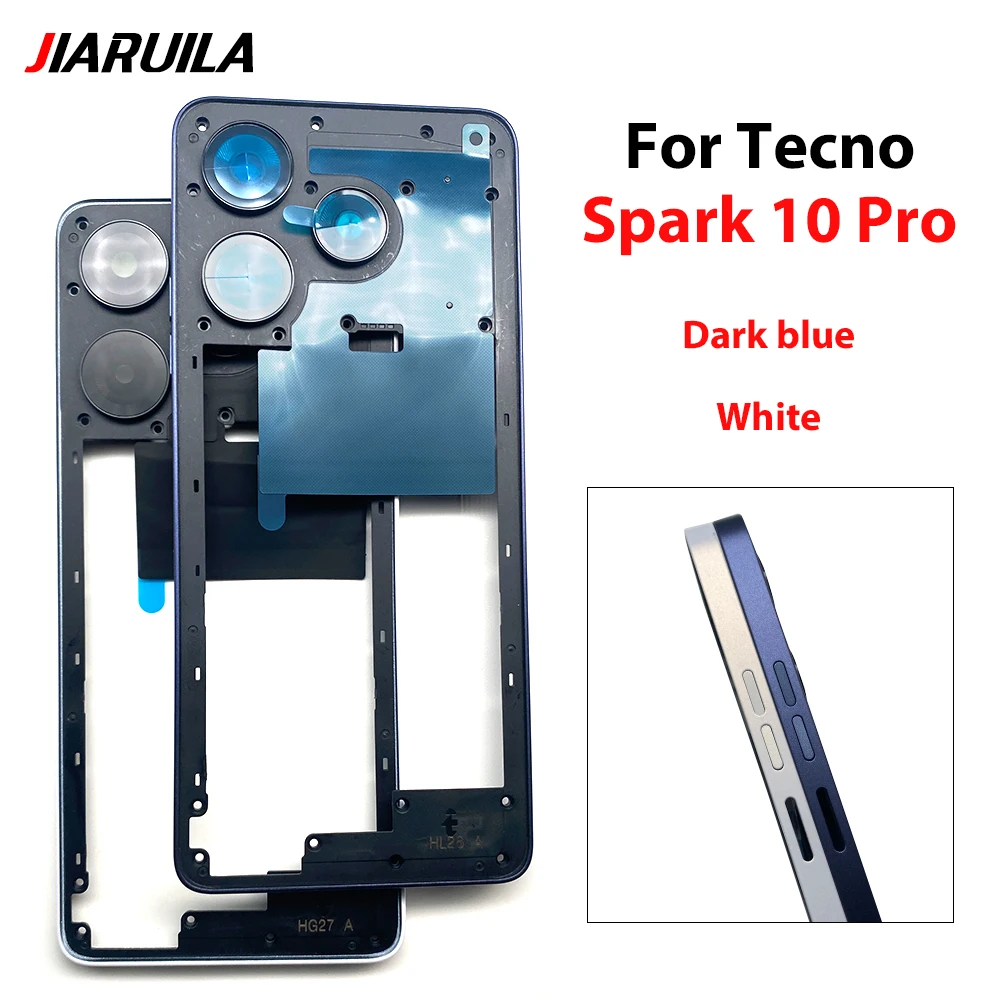 20Pcs/Lot Good quality For Tecno Spark 10 Pro Middle Frame Bezel Chassis Bracket Holder Replacement