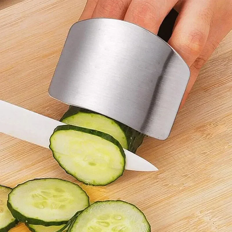 Stainless Steel Finger Guard Anti Hand Cut Protector Knife Blade Safe Vegetable Cutting Protection Kitchen Gadget Useful Tools