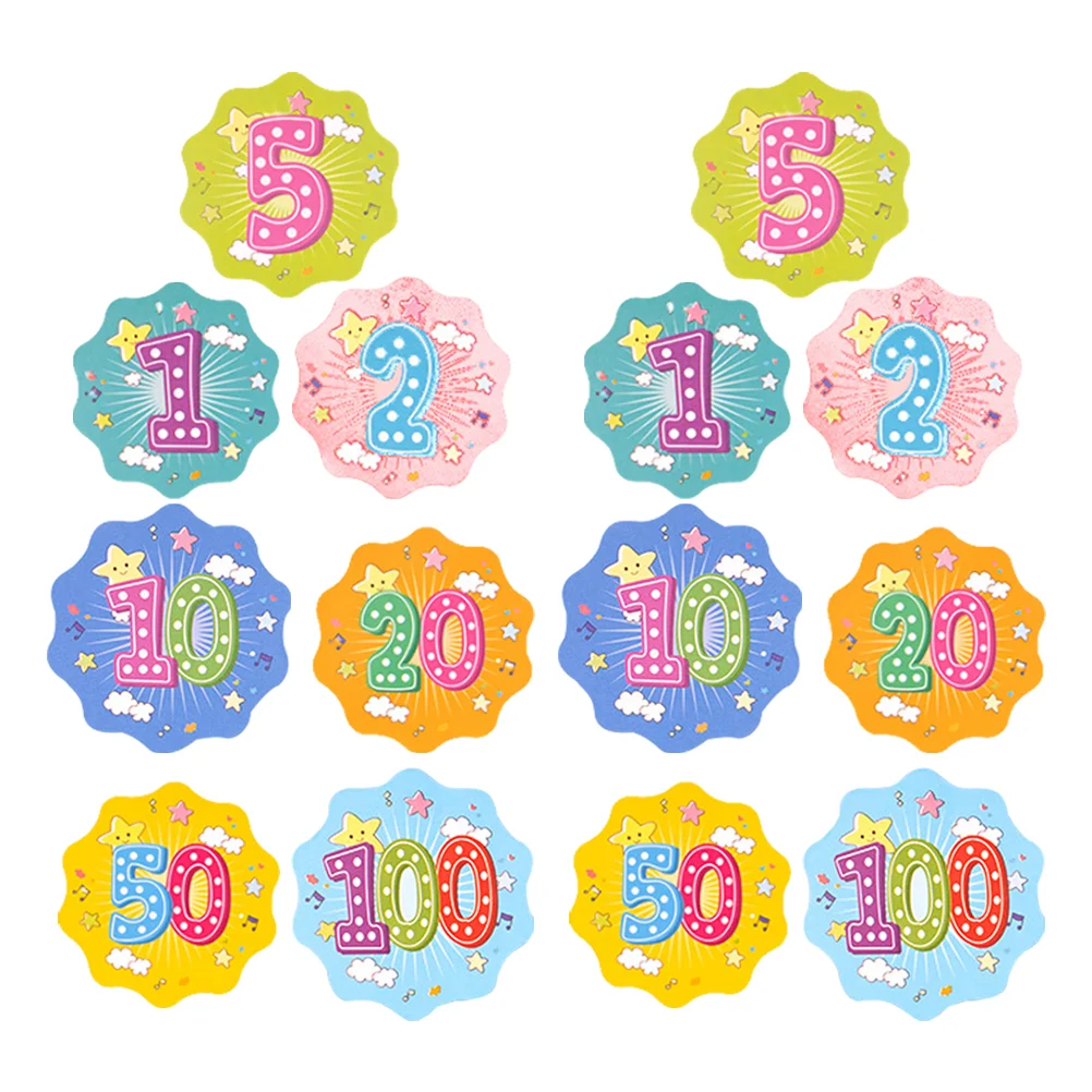 

700 Pcs Points Reward Card Kid Stickers Birthday for Kids Punch Cards Kindergarten Funny Work Seal