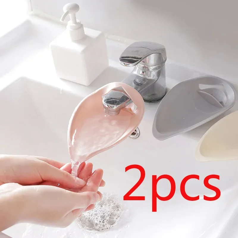 2pcs New Children Splash Mouth Baby Water Chute Household Extender Faucet Extension After Water Washing Device Primer Extension