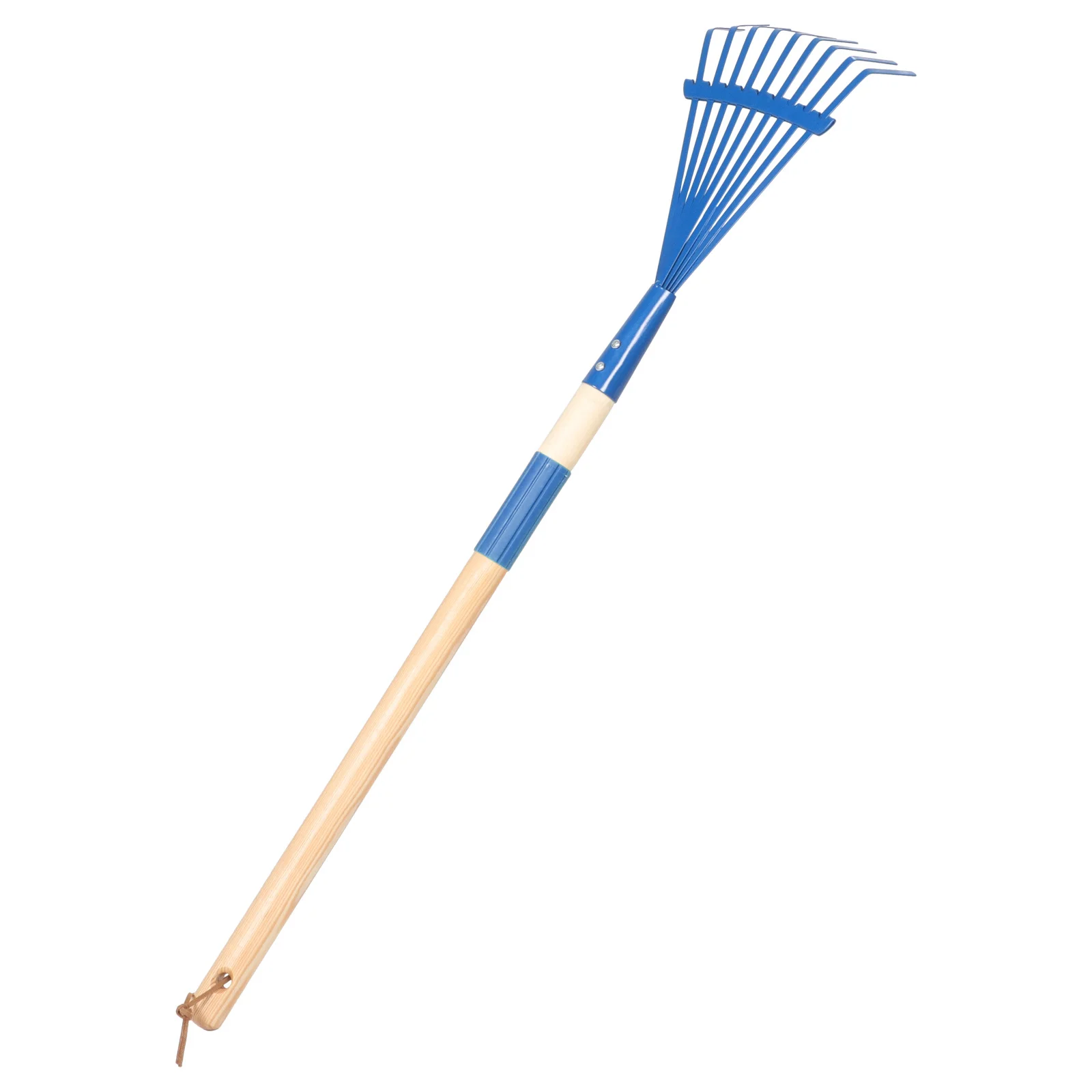 

Children's Detachable Wooden Handle Lawn Rake Child Size Garden Rake for Leaves Yard Cleaning Outdoor Playhouse Accessory Blue