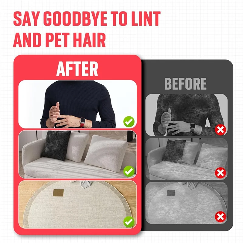 SHGO-Pet Hair Remover, Electrostatic Pet Hair , Reusable Cat & Dog Hair Remover For Couch, Furniture, Carpet, Curtain