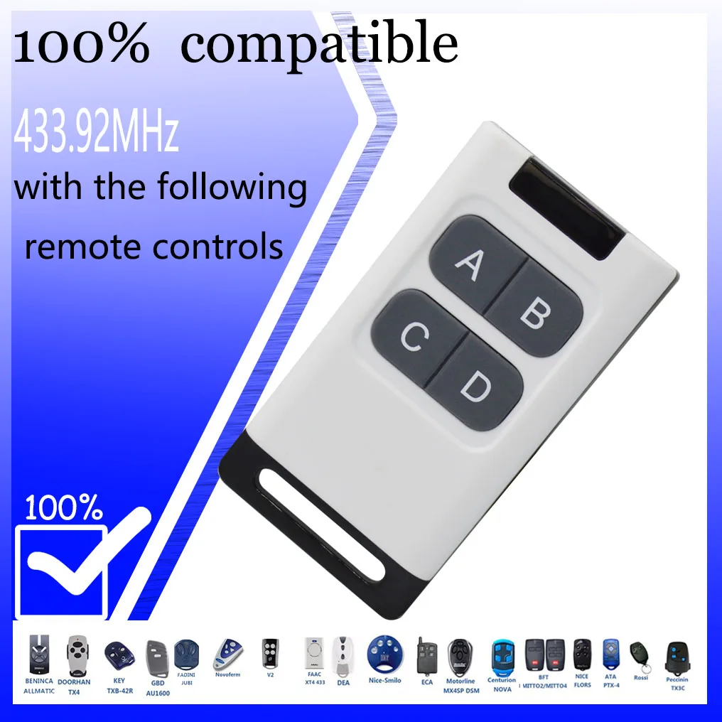 Controllo universale a distanza compatibile con RF 433MHz 4 premere il pulsante