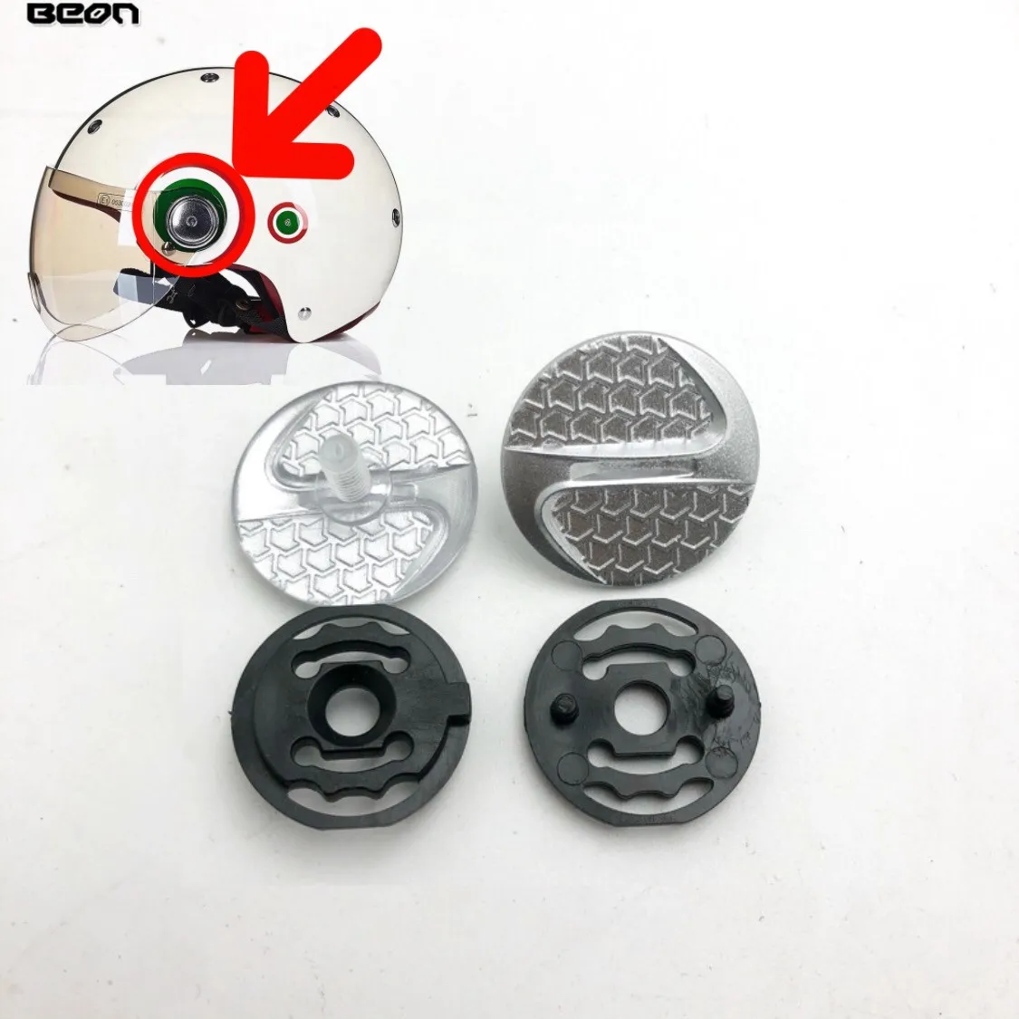 Beon Helmet B102 B103 Visor Base Knob Snap Universal Half Helmet Retaining Screw Lens Accessories