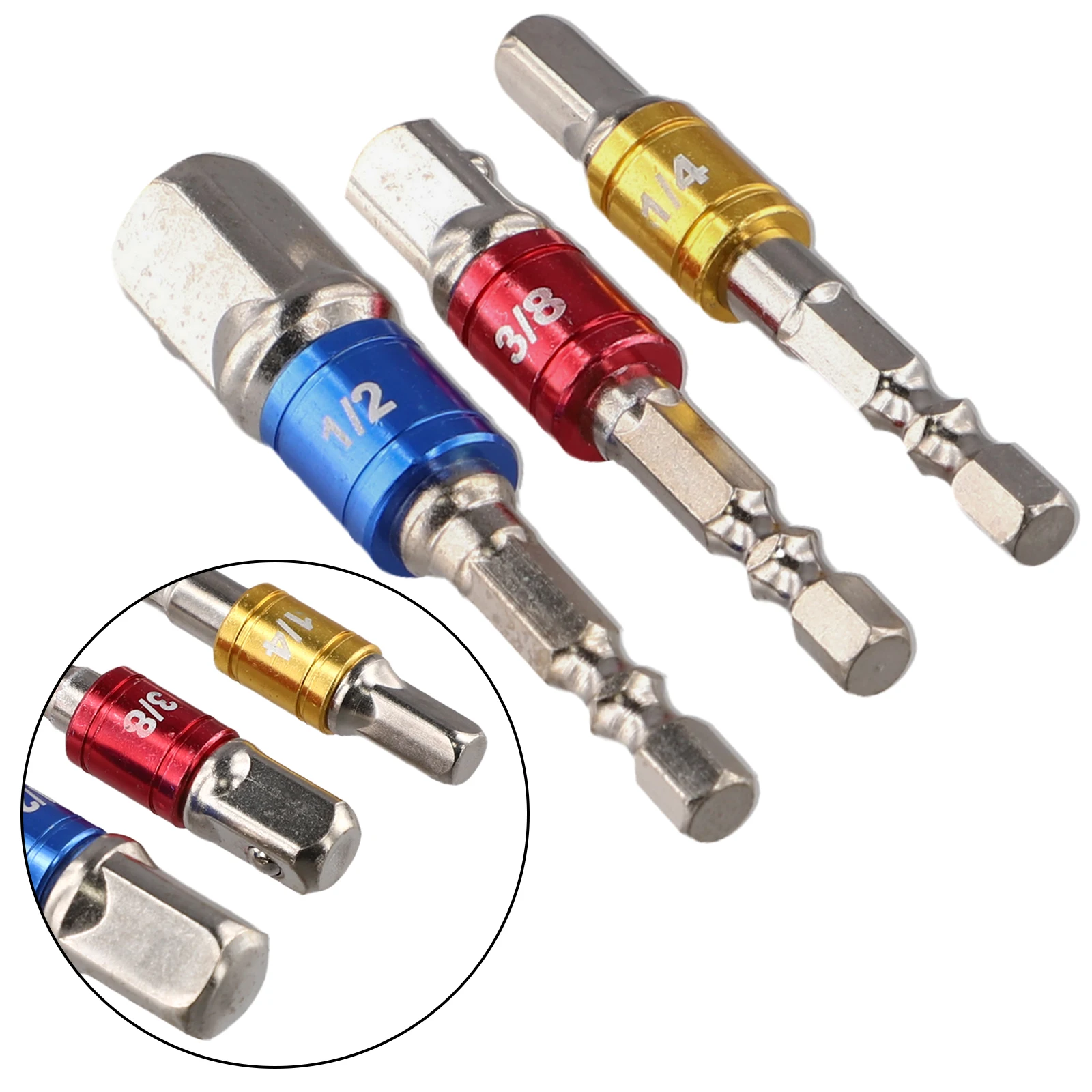 3pcs Screwdriver Hex Shank Quick Release Screw Driver Bit Holder Extension Socket Adapter Power Tool Electric Drill Accessories