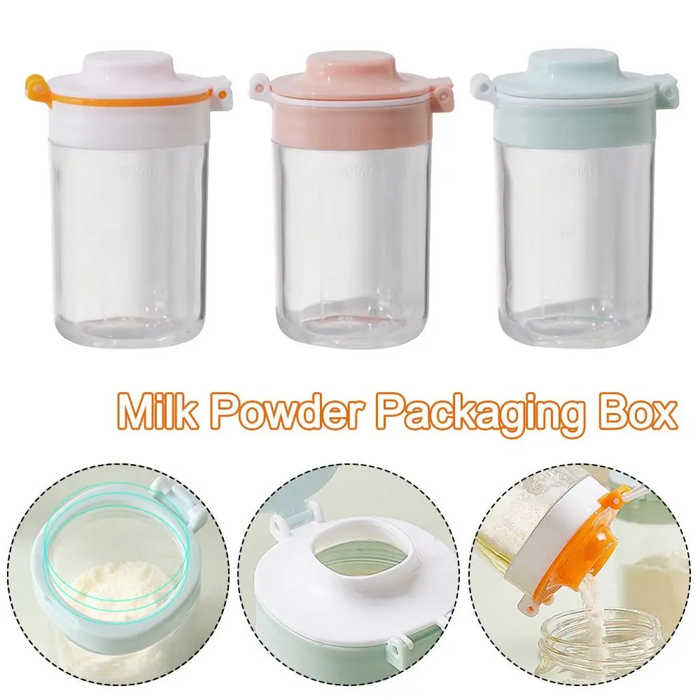 80ML Milk Powder Box Double-Flip Transparent Milk Powder Packaging Box Leakproof Moisture-proof Milk Powder Storage Bottle