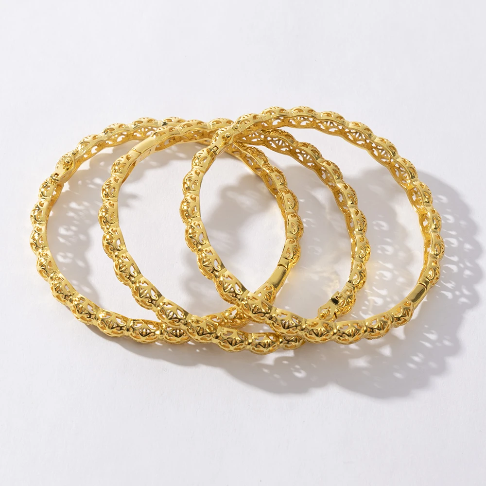 LUIZADA Marokko Trend Goldfarbenes Schmuckset für Party-Design, Ohrringe und Anhänger, Halskette, Armband, Ring-Set für Verlobung – Detail 3