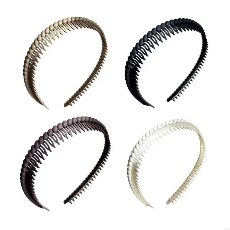 

Women's Plastic Headbands with Teeth Comb Non Slip Design for Secure and Stylish Wear