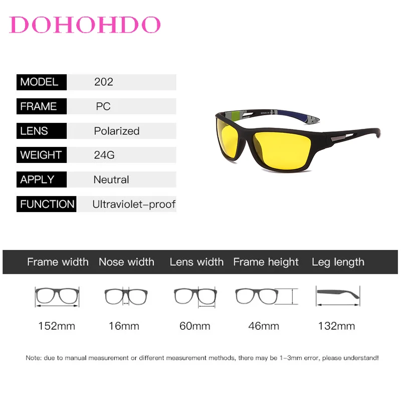 جديد فاخر العلامة التجارية تصميم للرؤية الليلية النظارات الشمسية الرجال النساء الرياضة القيادة الاستقطاب المضادة للوهج الظل نظارات UV400 lrest Hombre #6