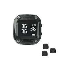 Wireless Motorcycle TPMS Tire Pressure Monitoring System Digital LCD with Two External/Internal Sensors Easy to install