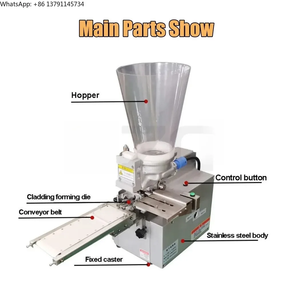 Semi Automatic Japanese Style Dumpling Making Gyoza Wrapping Machine