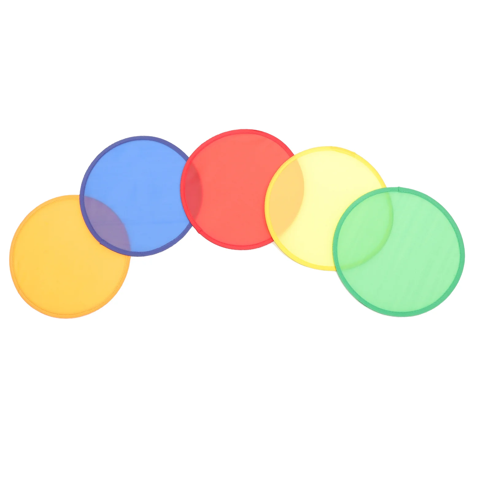 

5Pcs Folding Round Fan Handheld Portable Fans Light Compact Foldable Fan for Birthday Holiday Concert Theater Collection Photo