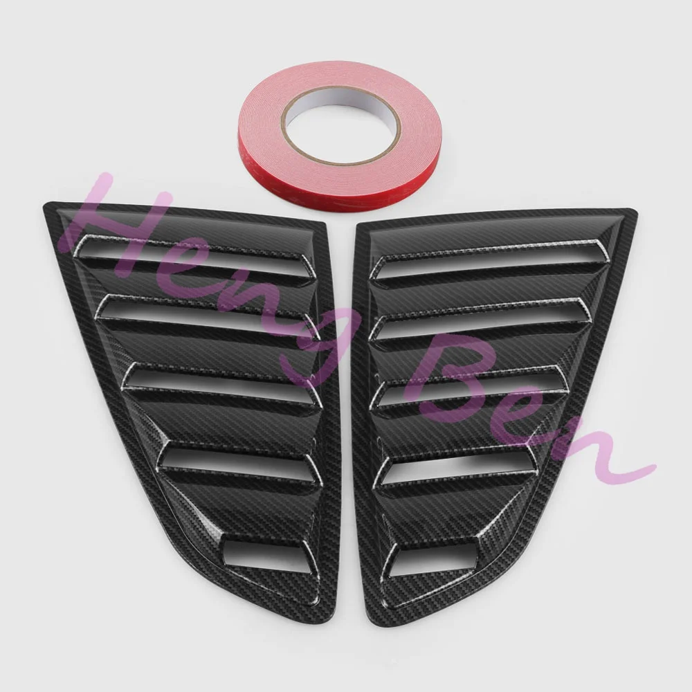 2Pcs/set Fit 15-17 Ford Mustang GT Vent Side Window Louver Covers Mach Style