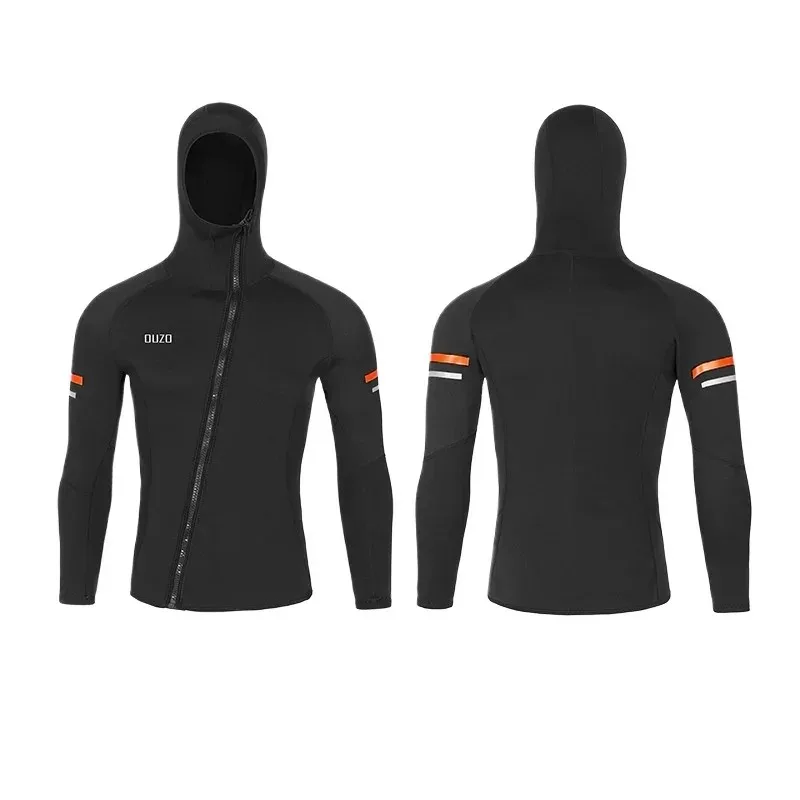 Men 1.5mm Neoprene Wetsuit  Diving Jacket Split Top Long Sleeve Snorkeling Surfing Suit Spearfishing Scuba Warm Diving Wetsuit