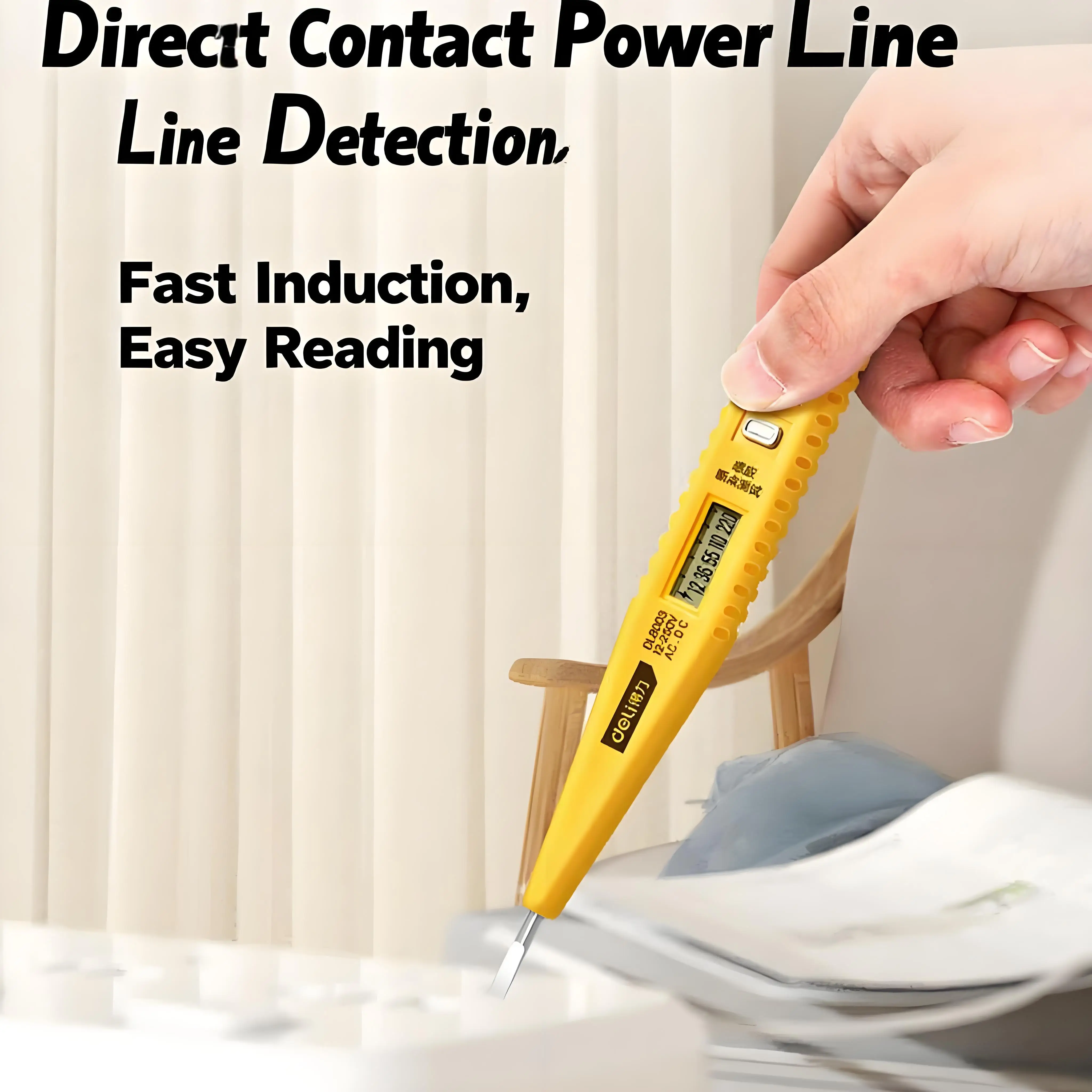 Multifunctional and Effective Electric Test Pen for Circuit Detection, Household Electric Pen, Electrician's Special High-Precision Induction Test Pen for Electrical Testing