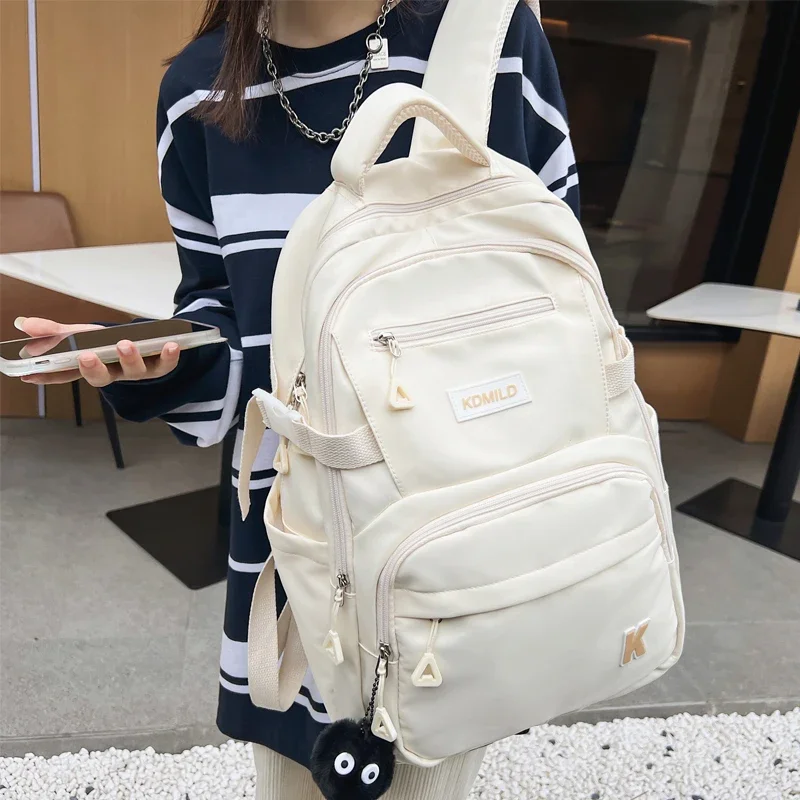 DUTRIEUX Multifunction Waterproof Buckle Backpack Korean Style School Bag Student Shoulder Bag Teenage Girls Laptop Backpacks