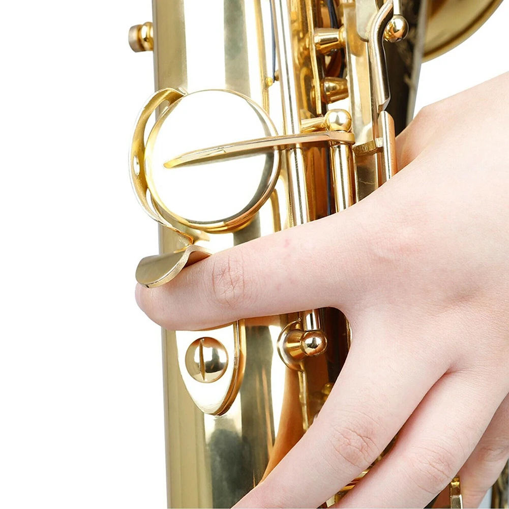 

Saxophone Rest Sax Thumb Rest Metal Perfect Fit Relieves Fatigue With Accessory Comfortable Grip Copper Instrument Protection