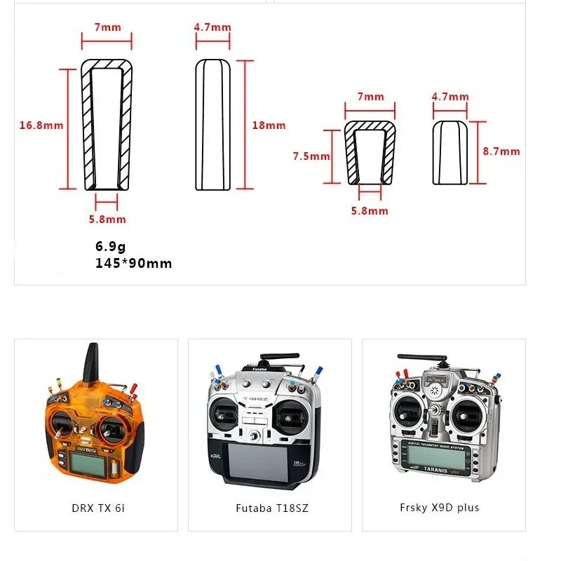 Funda de tapa de interruptor antideslizante para transmisor de goma, 10 Uds., para transmisor de puente FRSKY FLYSKY Radiolink Radiomaster