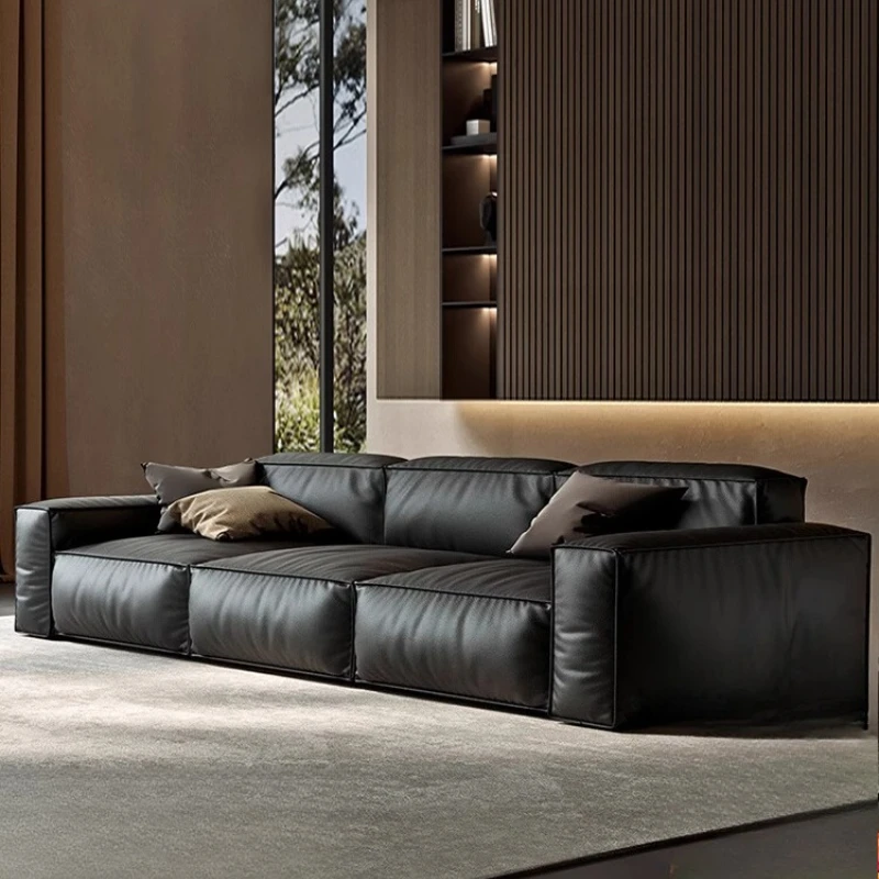 

Modern Versatile Living Room Sofas Sleeping Minimalist Luxury Cheap Sofa Leather Black Oturma Odası Kanepeleri Home Furniture