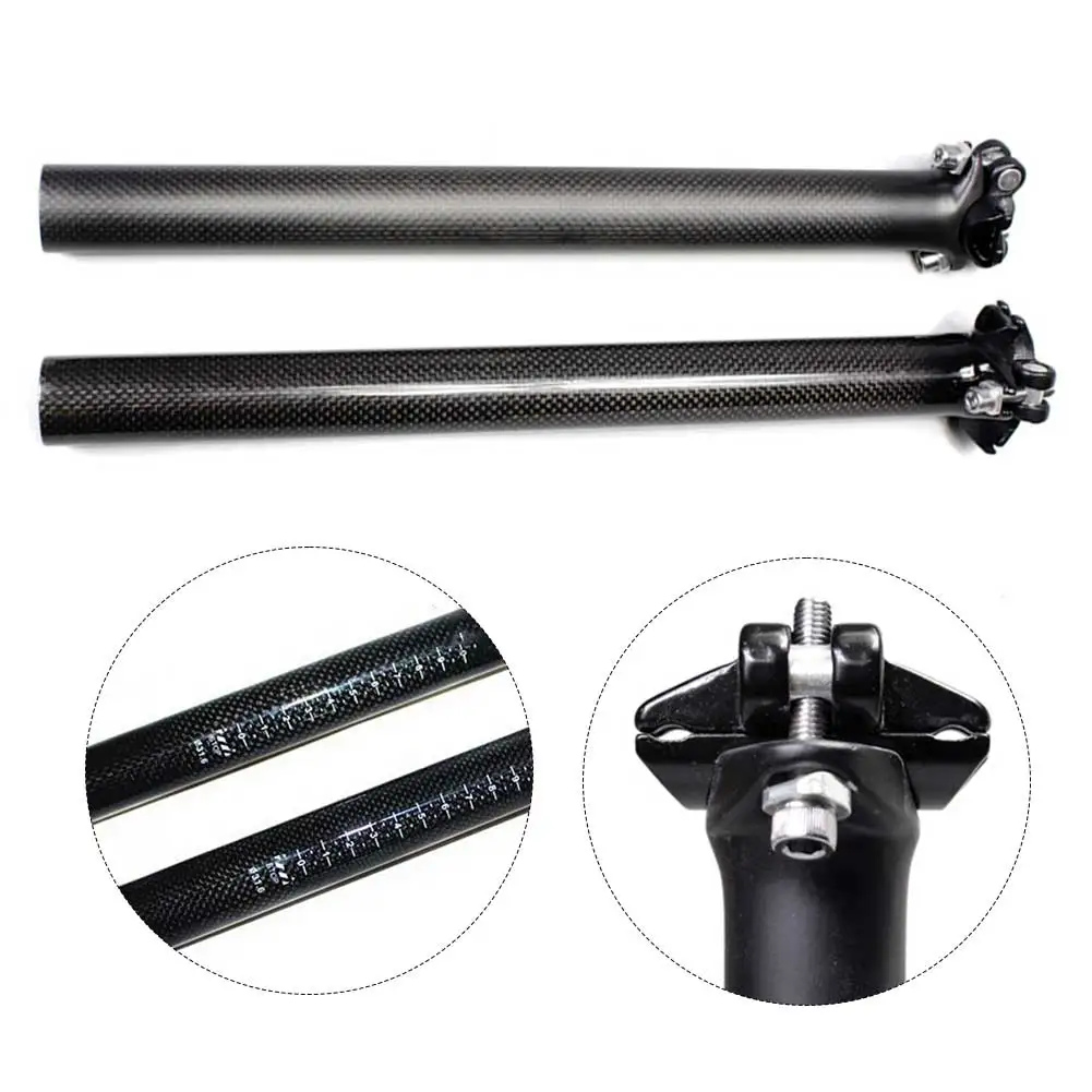 

Carbon Fiber Bicycle Seatpost with Straight Head Compatible with 27 2 and 31 6 mm Frame Sizes for Riding Enthusiasts
