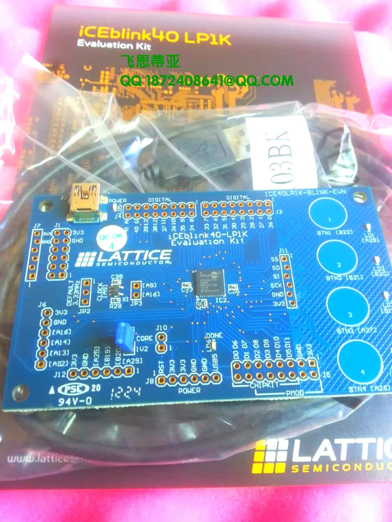 ICE40LP1K-BLINK-EVN  Lattice  fpga Programmable Logic  Development Tools 40-LP1K Eval Kit RoHS Compliant